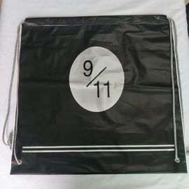 Mochila transparente do saco da corda, sacos de cordão plásticos claros exteriores pretos