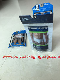 Sacos plásticos da embalagem da roupa de baixo feita sob encomenda de S dos homens ‘com impressão do logotipo