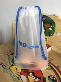 Sacos de plástico de cordão impressos do espaço livre do CPE/saco plástico feito-à-medida do cosmético do curso