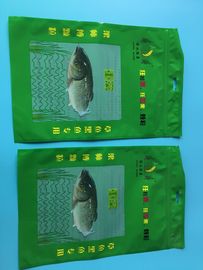 O costume imprimiu o saco composto selado tomado partido dos peixes do verde 3 com a janela transparente na parte dianteira