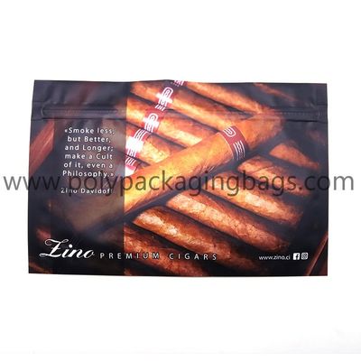 Customized Logo Sealable Plastic Tobacco Cigar Bags With Sponge Layer