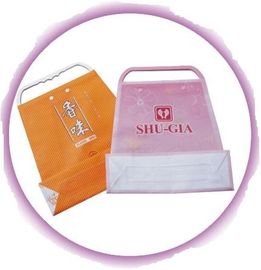 Sacos de compras plásticos personalizados da promoção do saco do punho da roupa