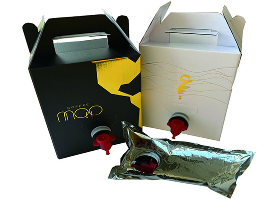 Selo dourado que imprime sacos de café quentes árabes na caixa com a válvula do distribuidor do torneira/conector