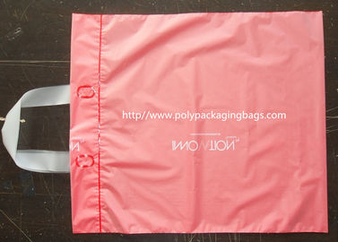 O gancho plástico do reforço lateral cor-de-rosa ensaca o grande tamanho para o presente/compras na mercearia