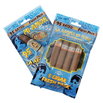 Logotipo personalizado Ziplock Mylar folha de cigarro Saco de embalagem de plástico transparente Gusset lateral para produtos domésticos e charutos