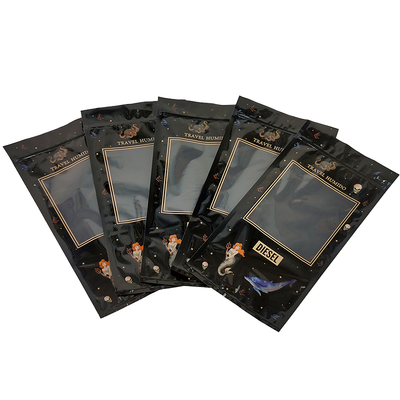 Bolsa de viagem de charuto de couro de luxo personalizado com umidificador portátil de cedro revestido de humidor Saco de controle de umidade Ziplock pouch