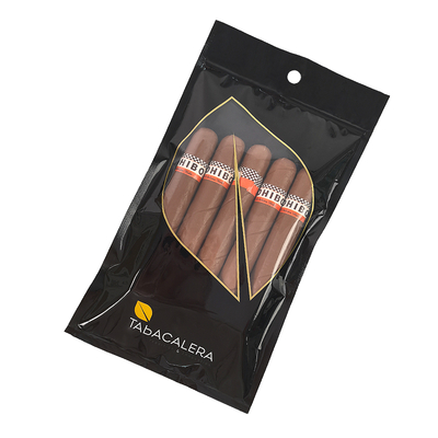 Embalagem Plástica PET PE Personalizada à Prova de Umidade, Reutilizável, com Zíper Mylar, Design de Bolsa Vertical para Tabaco, Charutos e Estampagem a Quente