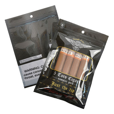 Bolsas planas à prova de umidade personalizadas, impressas em folha de alumínio selável por calor, selos laterais Mylar 3 para embalagens de cigarros de folhas de tabaco