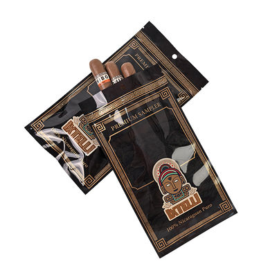 Saco de tabaco Mylar personalizado à prova de cheiro para charutos, embalagem Ziplock para folhas, umidificador, selagem térmica, folha de plástico, umidificador de charutos portátil