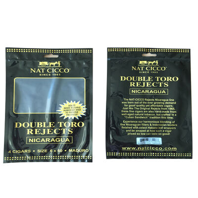 Sacos Plásticos com Fecho de Correr para Umidificação de Charutos Finos, Espessura de 0,09mm, Vedação Durável para Frescor Duradouro
