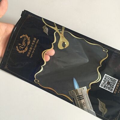 Sacos de charuto de material tpu e pe de qualidade alimentar, volume personalizado 5 charutos, à prova de vazamento, sacos de armazenamento herméticos para preservação de charutos