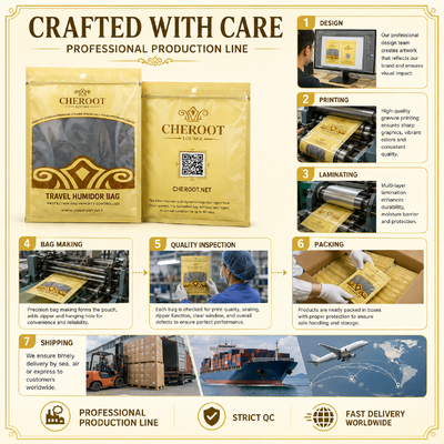 Sacos de humidor de charutos pequenos TPU PE de qualidade alimentar projetado para manter os charutos frescos Solução de armazenamento resistente à humidade e à durabilidade