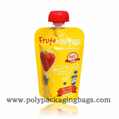 Gravure que imprime o fruto Juice Pouch With Suction Nozzle de 0.18mm