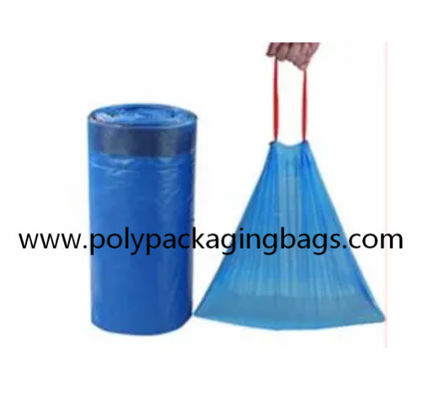 O saco de lixo Degradable do cordão material do Ldpe rola reciclável