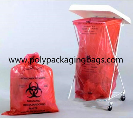 sacos de lixo biodegradáveis do cordão do PE 200um