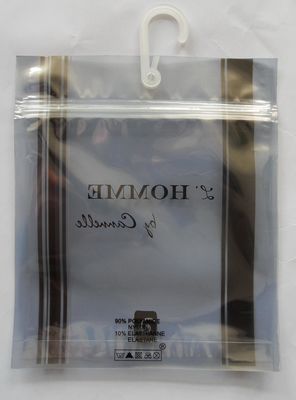 Molhe sacos polis da prova com ganchos/fechamento do gancho e do fecho de correr para o roupa interior/vestuário dos homens