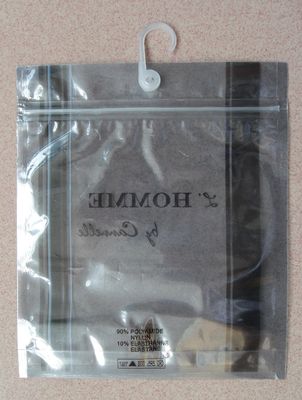 Molhe sacos polis da prova com ganchos/fechamento do gancho e do fecho de correr para o roupa interior/vestuário dos homens