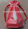 Material vermelho da dupla camada exterior CPE + saco plástico do presente do PE interno, saco do presente do saco de cordão com fita