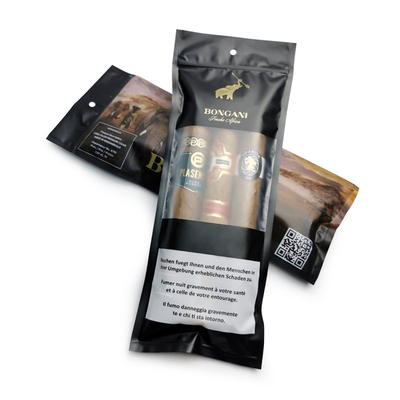Sacos de humidor de charutos Ziplock personalizados com sistema hidratado e janela de exibição 90 dias de conservação 20 Capacidade de charutos