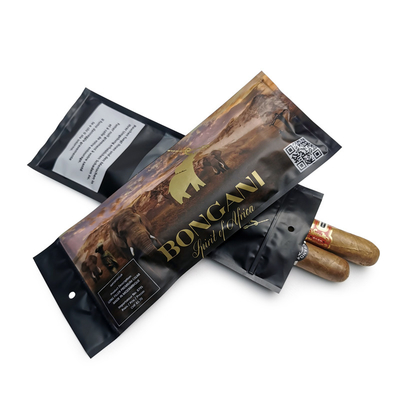 Sacos de humidor de charutos Ziplock personalizados com sistema hidratado e janela de exibição 90 dias de conservação 20 Capacidade de charutos