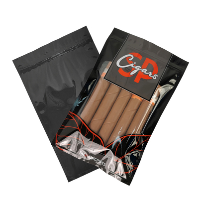 Sacos para umidificador de charutos com impressão personalizada, sistema de umidificação e fecho zip
