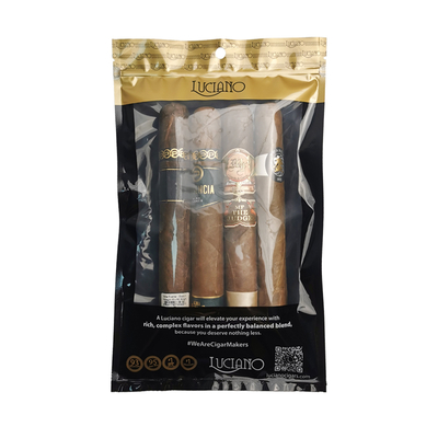 Impressão personalizada de viagem Saco humidor de charutos 4-6 charutos Bolsas de plástico umidificadas com saco de embalagem de charutos