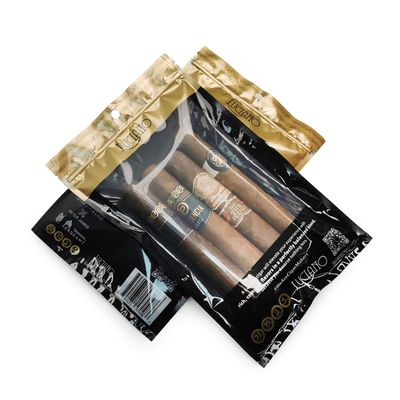 Impressão personalizada de viagem Saco humidor de charutos 4-6 charutos Bolsas de plástico umidificadas com saco de embalagem de charutos