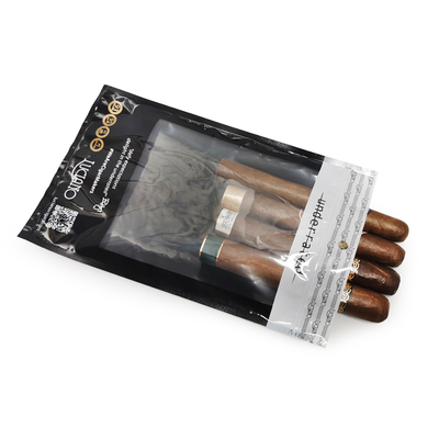 Embalagens de tabaco personalizadas Humidificador Bolsas de plástico Humidificador de charutos humidificados Sacos Humidor para 5-6 charutos com Higrômetro e Divididor