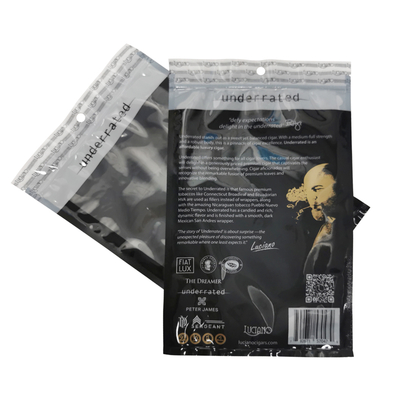 Embalagens de tabaco personalizadas Humidificador Bolsas de plástico Humidificador de charutos humidificados Sacos Humidor para 5-6 charutos com Higrômetro e Divididor