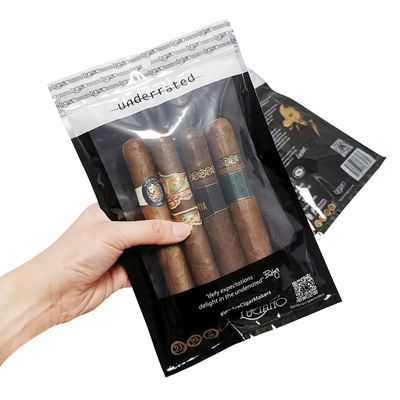 Embalagens de tabaco personalizadas Humidificador Bolsas de plástico Humidificador de charutos humidificados Sacos Humidor para 5-6 charutos com Higrômetro e Divididor