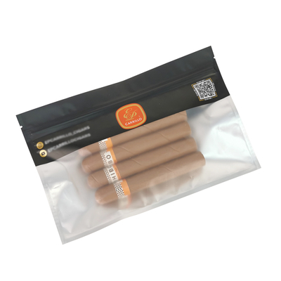 Impressão personalizada de charutos Impressão à prova de humidade e cheiro Embalagem de alimentos Saco de fecho de fecho de fecho de cigarros de tabaco Embalagem de plástico Sacos Mylar