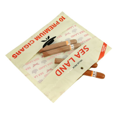 Saco de charuto à prova de umidade, embalagem de folha de tabaco natural, saco de embalagem de charuto de filme de poliéster