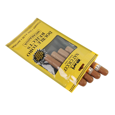 Embalagem de tabaco personalizada Humidificador saco plástico humidificador saco de charuto com higrômetro e Divisor