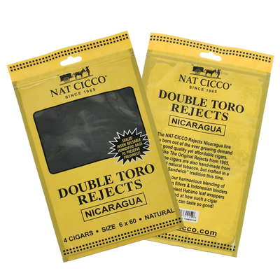 Embalagem de tabaco personalizada Humidificador saco plástico humidificador saco de charuto com higrômetro e Divisor