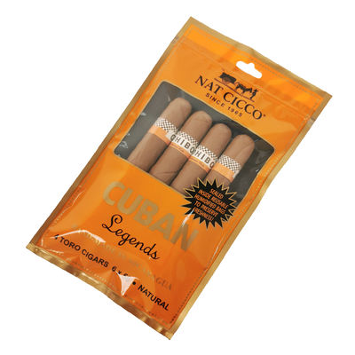 Impressão personalizada de viagem Saco humidor de charutos 4-6 charutos Bolsas de plástico umidificadas com saco de embalagem de charutos