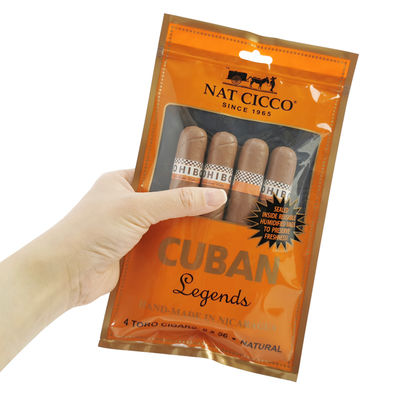 Impressão personalizada de viagem Saco humidor de charutos 4-6 charutos Bolsas de plástico umidificadas com saco de embalagem de charutos