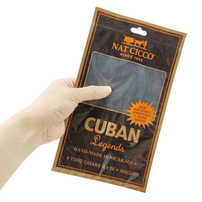 Logotipo personalizado Humidor de charuto personalizado Moisturizante Saco de embalagem Saco de embalagem Zipper Humidificador de sacos para charutos