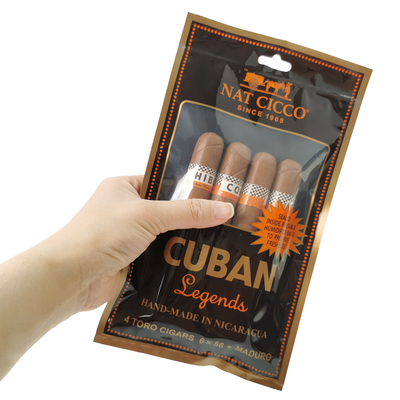 Logotipo personalizado Humidor de charuto personalizado Moisturizante Saco de embalagem Saco de embalagem Zipper Humidificador de sacos para charutos