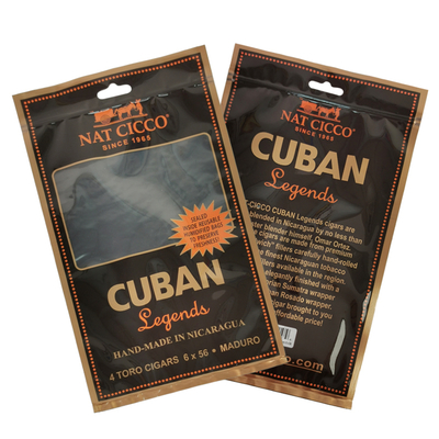 Logotipo personalizado Humidor de charuto personalizado Moisturizante Saco de embalagem Saco de embalagem Zipper Humidificador de sacos para charutos