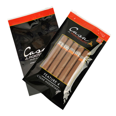 Sacos Plásticos PET/PE para Impressão Rotogravura com Selagem Lateral com Zíper, Embalagem para Charutos, Embalagem para Tabaco, Saco Mylar para Embalagem