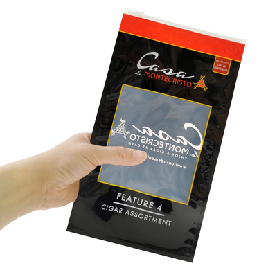 Sacos Plásticos PET/PE para Impressão Rotogravura com Selagem Lateral com Zíper, Embalagem para Charutos, Embalagem para Tabaco, Saco Mylar para Embalagem