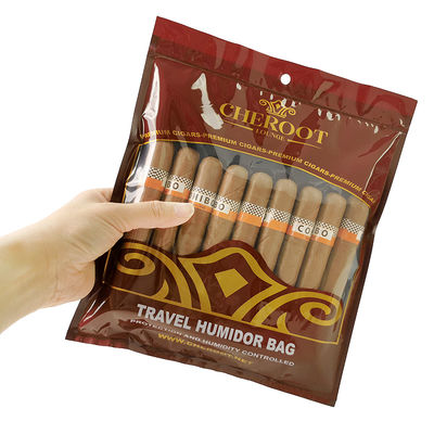 Sacos de plástico de tabaco personalizados Sacos de plástico de embalagem Sacos de plástico Sacos individuais de charutos Sacos de humidade de charutos