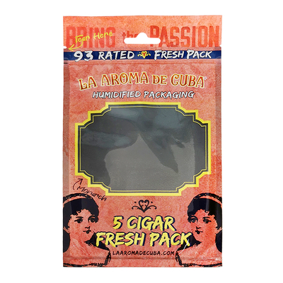 Impressão personalizada de viagem Saco humidor de charutos 4-6 charutos Bolsas de plástico umidificadas com saco de embalagem de charutos