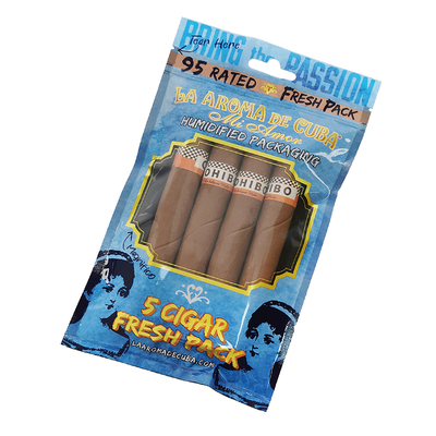 Logotipo personalizado Ziplock Mylar folha de cigarro Saco de embalagem de plástico transparente Gusset lateral para produtos domésticos e charutos