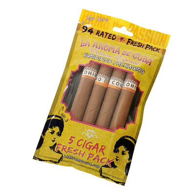 Sacos de Embalagem Ziplock Personalizados para Charutos, Bolsas de Plástico Umidificadas para Charutos com Camada Hidratante ﻿