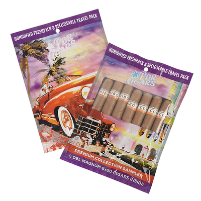 Logotipo personalizado Embalagens vazias para charutos para fumar Humidor Embalagem plástica Saco com fecho zip Humidor para charutos