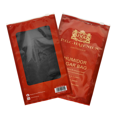 Sacos de plástico com zíper para umidificação de charutos com sistema humidificado e esponja