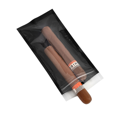 Sacos portáteis de cigarros com fecho de fecho com janela transparente Sistema de humidificação de cigarros Saco humidificado de cigarros e saco de embalagem de cigarros