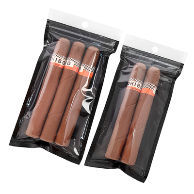 Sacos portáteis de cigarros com fecho de fecho com janela transparente Sistema de humidificação de cigarros Saco humidificado de cigarros e saco de embalagem de cigarros