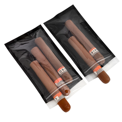 Sacos portáteis de cigarros com fecho de fecho com janela transparente Sistema de humidificação de cigarros Saco humidificado de cigarros e saco de embalagem de cigarros